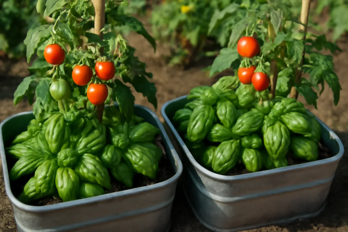 La consociazione tra pomodori e basilico aumenta il raccolto? L’esperimento che puoi provare