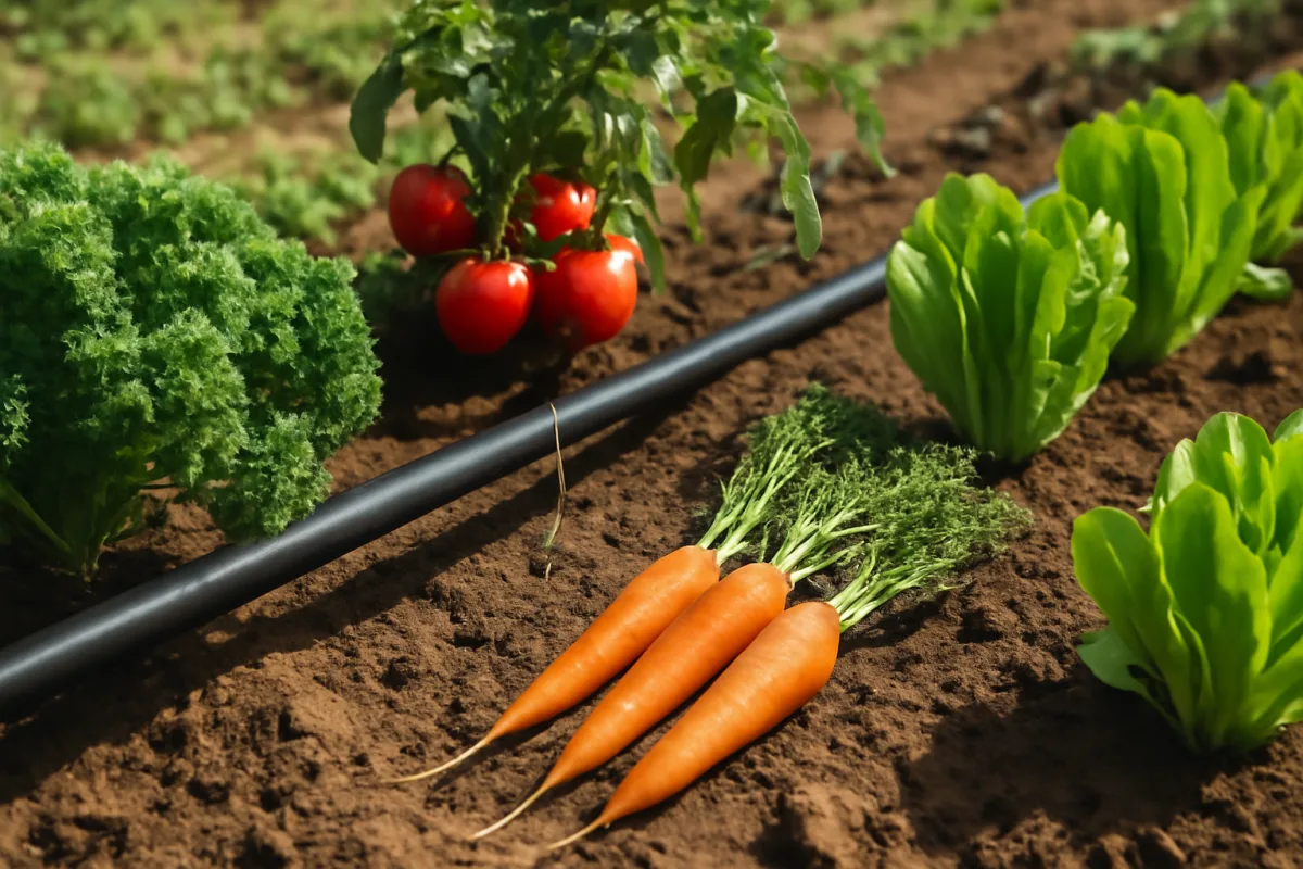 Orto sostenibile con poca acqua: coltura goccia a goccia e ortaggi ideali
